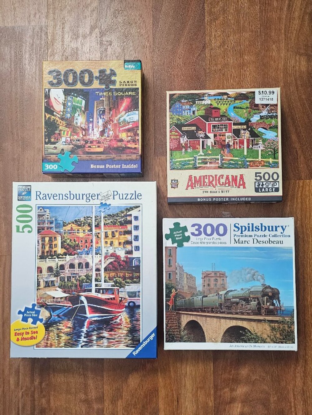 Four adult jigsaw puzzles